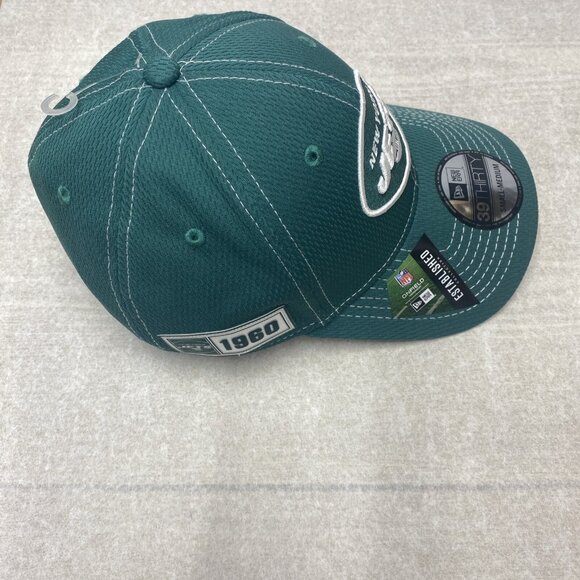 New York Jets Cap New Era NFL 100 Fitted S/M Hat Embroidered Logo Football - Picture 8 of 16